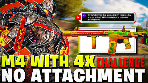 The viewer challenged me to play with M4 + 4x without attachment || Blood strike || Freakx