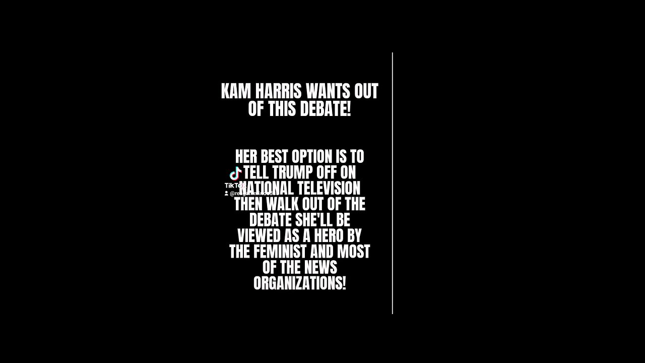 Kamala harris wants out of debate