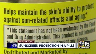 FDA issues warning about 'sunscreen pills'