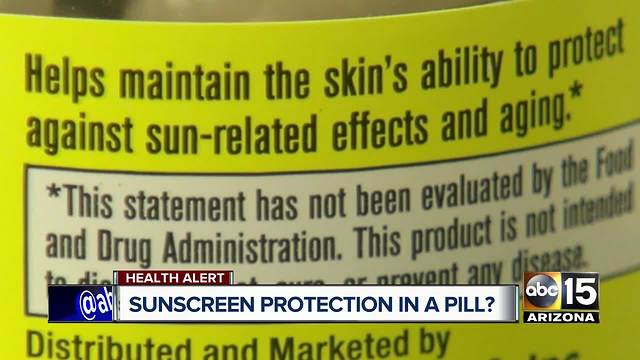 FDA issues warning about 'sunscreen pills'