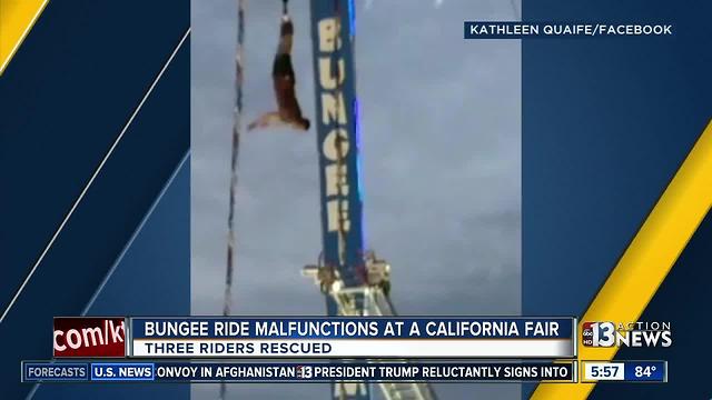 Mn stuck on bungee ride in California