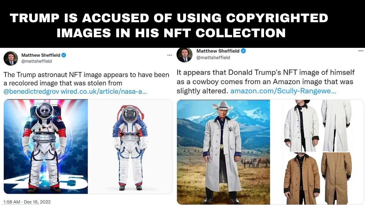 Trump latest news on copyrighted images in his NFT collection