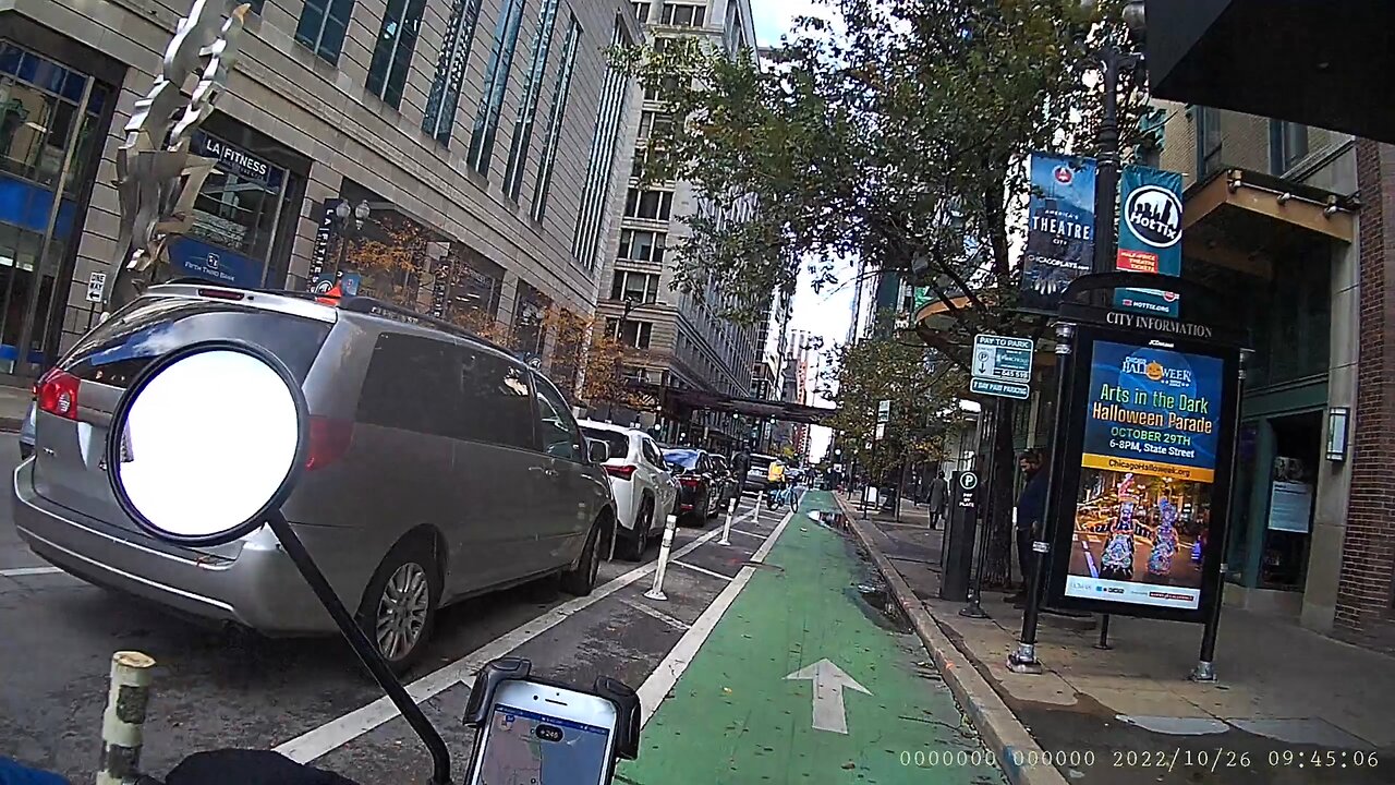 Randolph has one of the worst bike lanes ever, almost 3 events in under 5 minutes