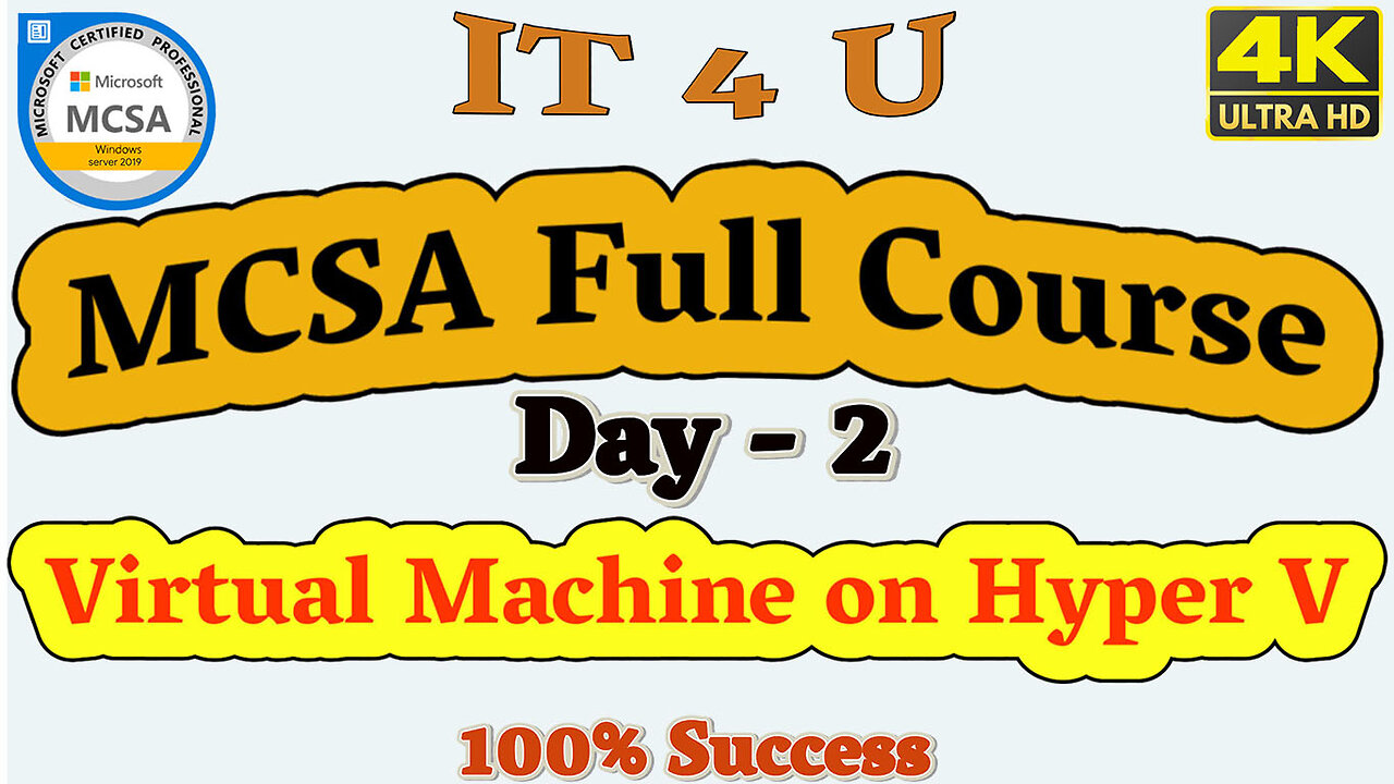 MCSA Full Course Day-2 How to Create Machine on Hyper V [Hindi]