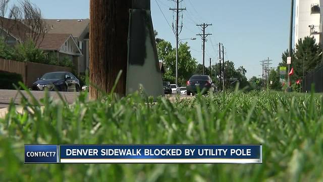 Woman in wheelchair says utility pole blocks Denver sidewalk, creating hazard