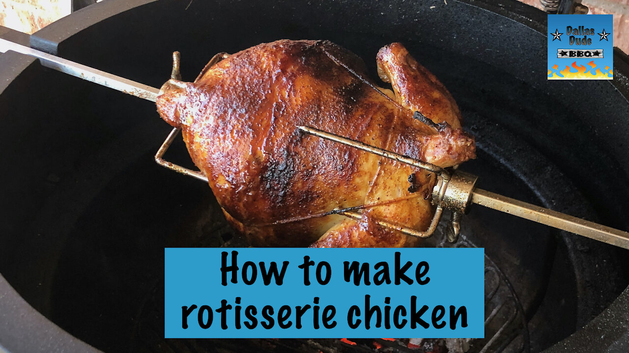 How to make rotisserie chicken on Kamado smoker | Dallas Dude BBQ