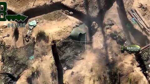 Russian drone drops grenade on trench, return gun fire hopeless