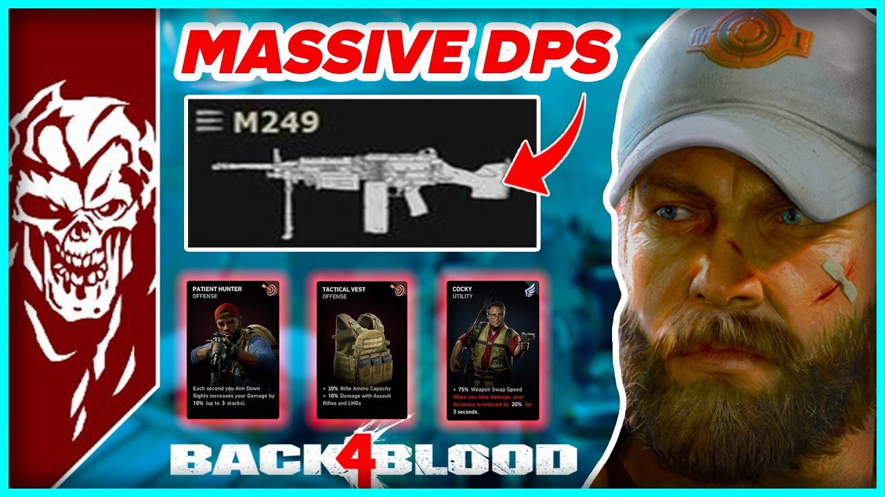 NIGHTMARE RAPID FIRE DPS M249 LMG DECK BUILD! - Back 4 Blood Post Update Nightmare Deck Build 2022