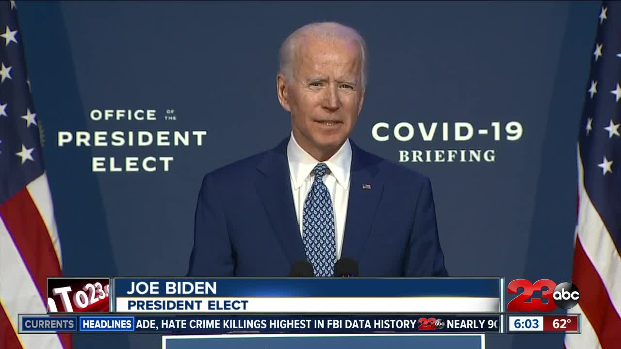 President-elect Joe Biden calls for unity against COVID-19