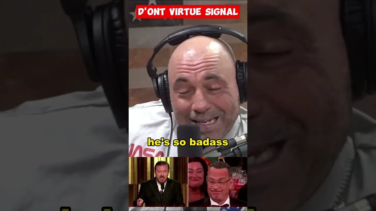 Joe Rogan & Ricky Gervais going Savage #joerogan #rickygervais #goldenglobes #savage #award