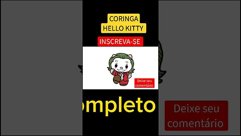 COMO DESENHAR CORINGA HELLO KITTY #desenho #hellokitty #coringa