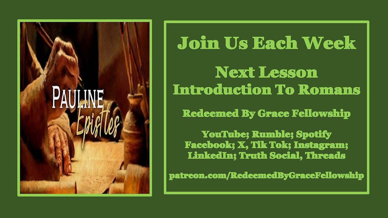 The Pauline Epistles - Introduction To Romans