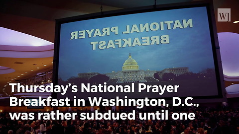 Prayer Breakfast Crowd Keeps Their Seats Until Trump Introduces 1 Special Little Girl