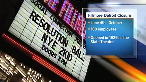 Report: Fillmore Detroit to close for renovation