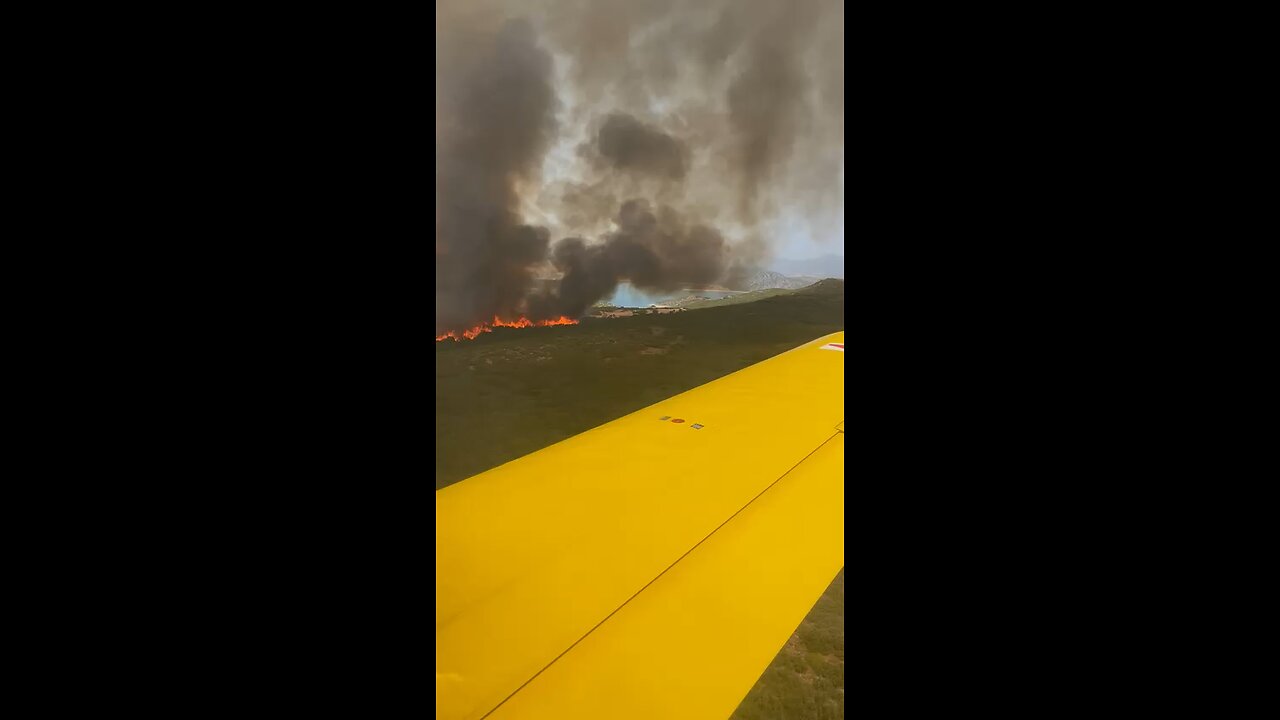 Rhodos fire from the plane