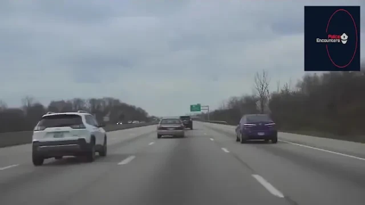 OH Police | OSHP Dashcam Shows Police Pursuit and Car Crash of 2 Homicide Suspects | 03/28/2020