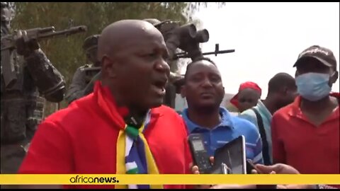 Rally in Bangui, Central African Republic, supporting Russia in Ukraine