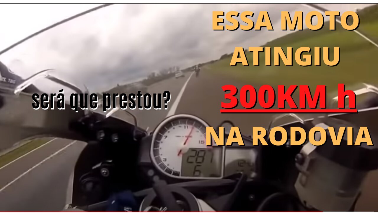 high-capacity motorcycle runs at 300km h on a Brazilian highway [Moto à 300kmh no Brasil].