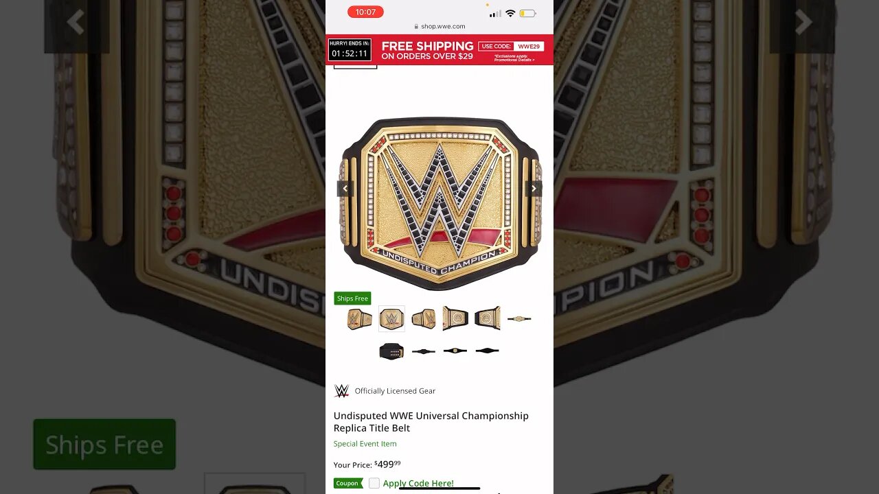 Brand New Undisputed WWE Universal Championship Replica Title Belt Now On WWE Shop! #shorts