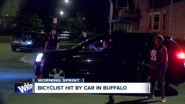 Bicyclist hit by car in Buffalo