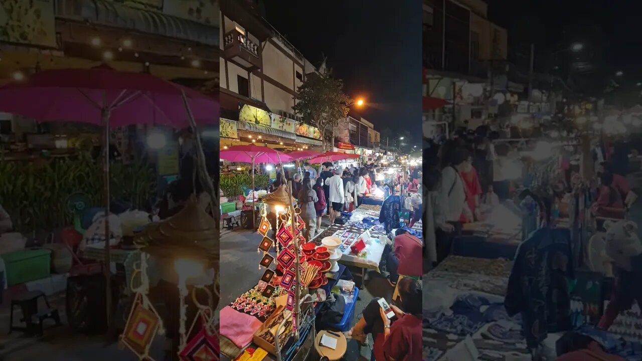 Chiang Mai Thailand 🇹🇭 Walking Street Nightmarket #shorts #thailand #chiangmai #Nightmarket #travel