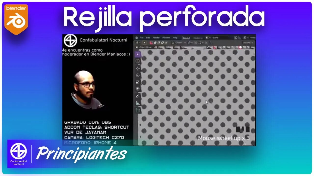 #Blender Lamina perforada o texturizada