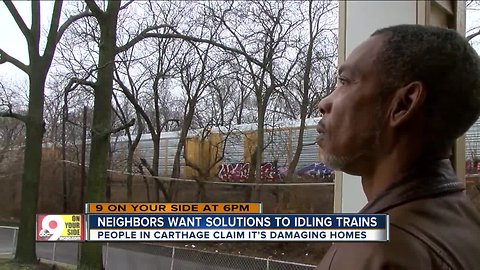 Neighbors want solutions to idling trains