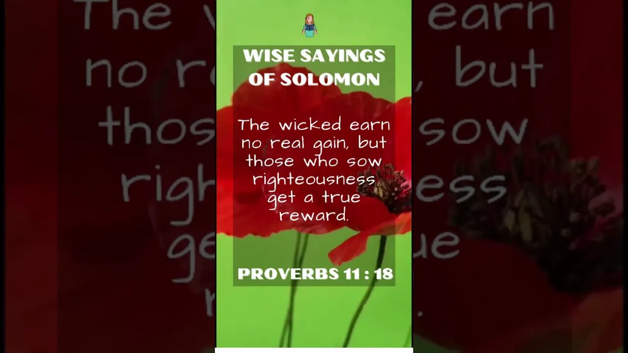 Wise Sayings of Solomon | Proverbs 11:18