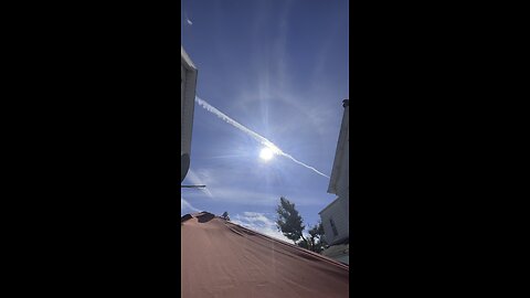 Sun halo just formed after the chemtrails get heavy!