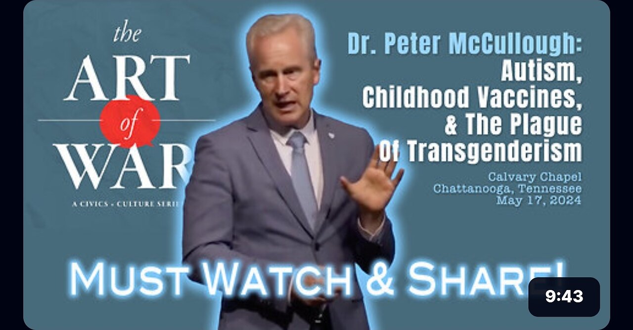 Dr. Peter McCullough: Autism, Childhood Vaccines & The Plague Of Transgenderism (Excerpt)