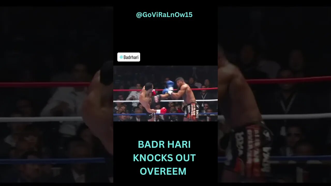 MONSTER BADR HARI KNOCKING OUT ALISTAIR OVEREEM #viral #viralvideo #badrhari #kickboxing #boxing