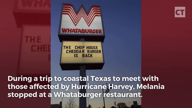 First Lady Melania Trump Stops At A Texas Whataburger