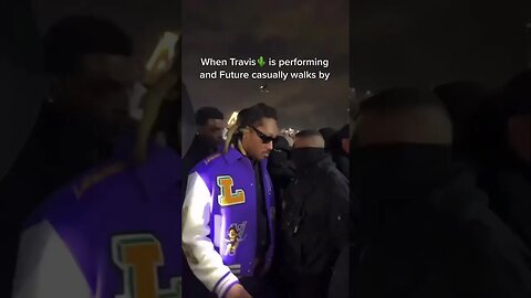 Future Casually In The Crowd While Travis Scott Performs