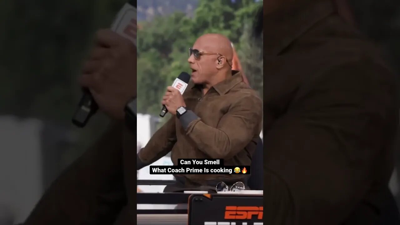 Dwayne Johnson To Colorado College #gameday ..... #deionsanders #therock #shorts #espn #coachprime