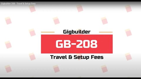 Gigbuilder 208 - Travel & Setup Fees