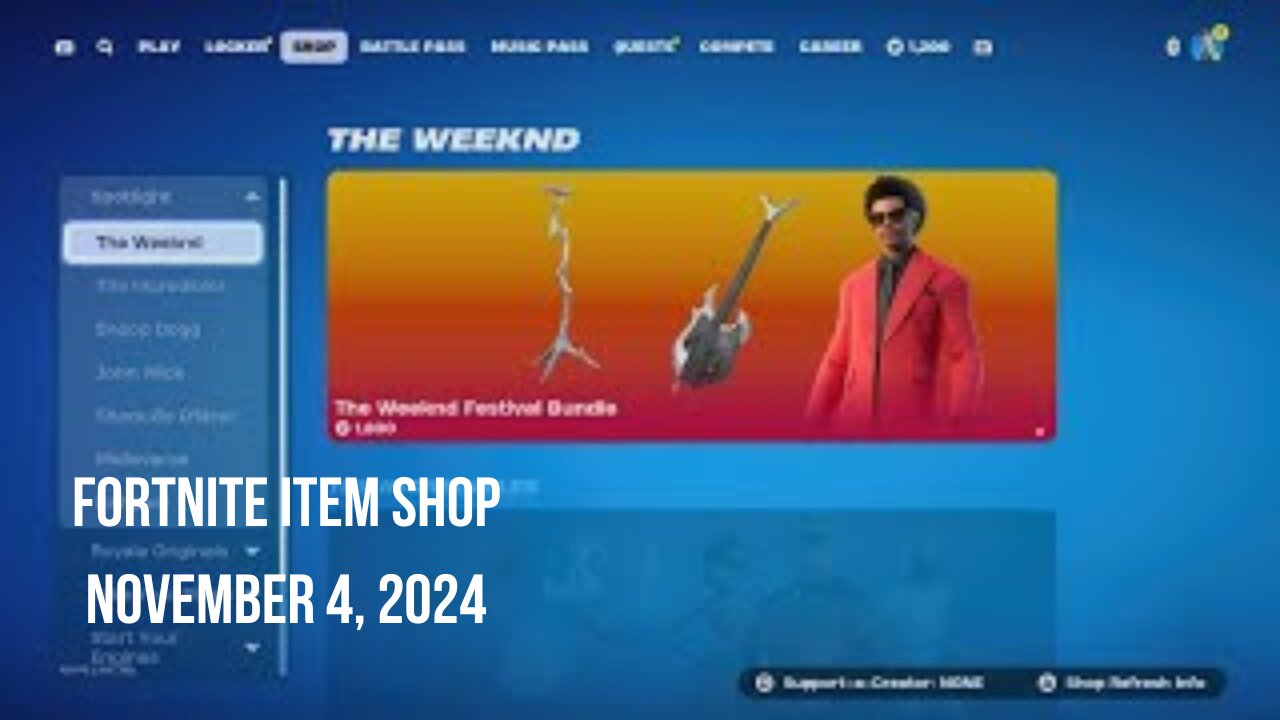 Fortnite Item Shop|November 4, 2024