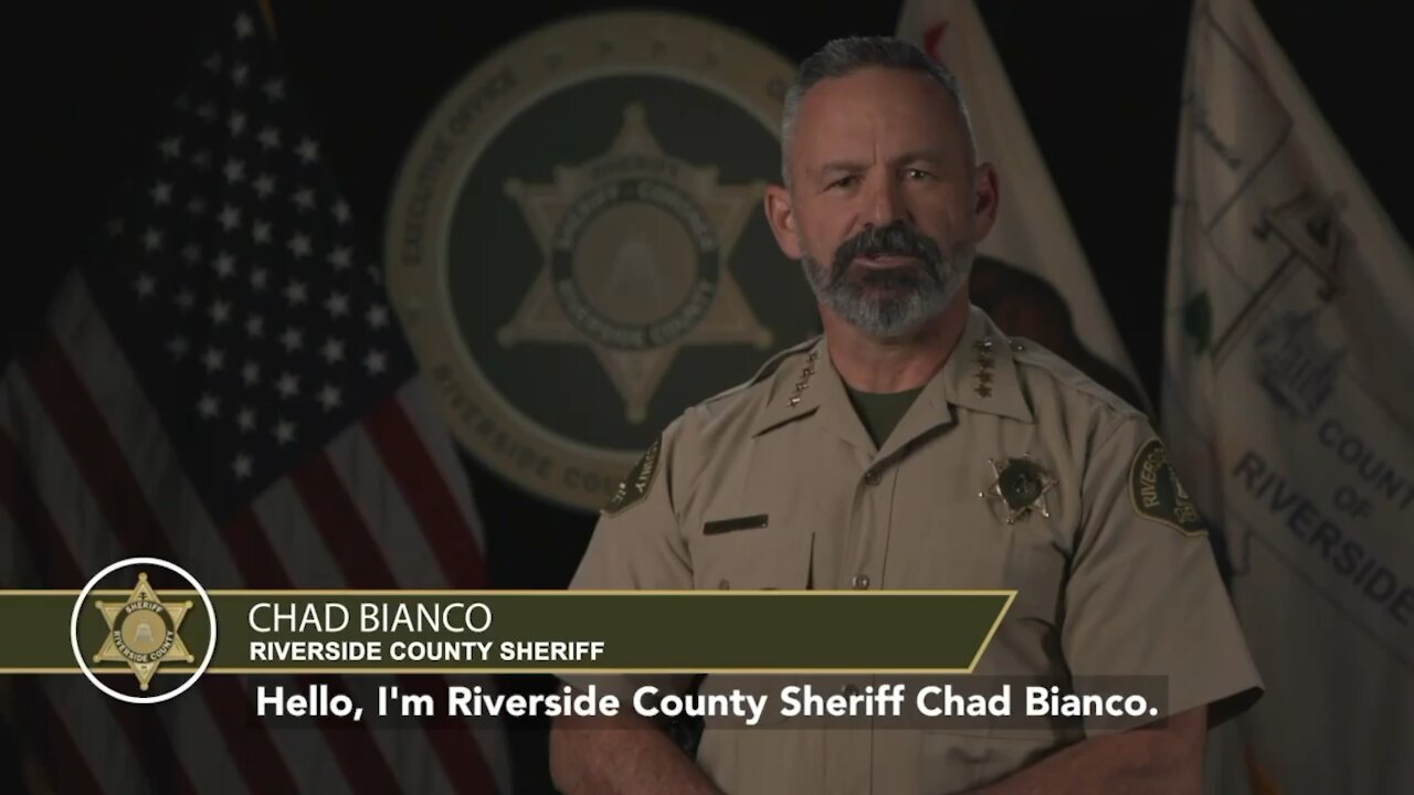 Riverside County Sheriff Chad Bianco lays down the law