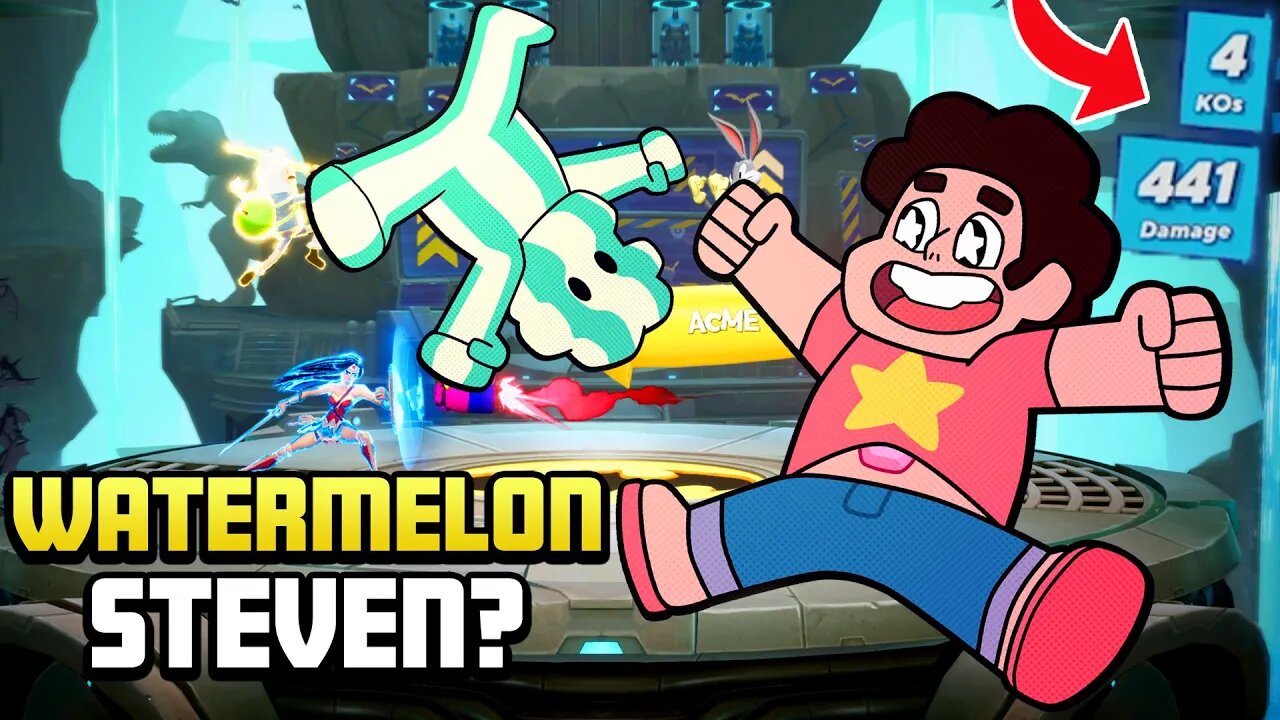 Steven Universe + Watermelon Buddy 🍉 = DAMAGE! 😳 | MULTIVERSUS