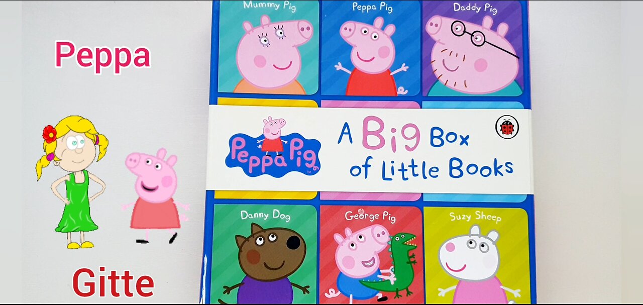 Peppa Pig A Big Box of Little Books | 9 Books Read Aloud| First Words Kids Books #storytimewithgitte