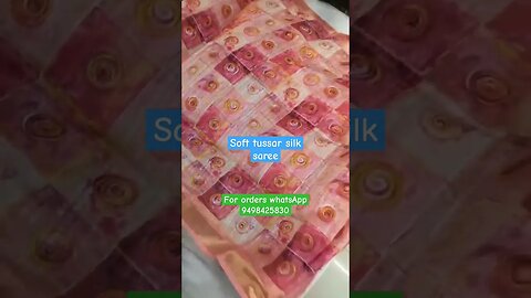 soft Tussar silk saree|Tussar silk saree#fashion #silksaree #elampillai