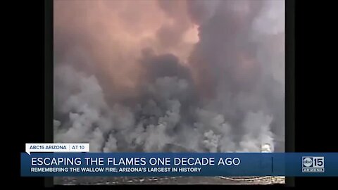 Escaping the flames of the Wallow Fire one decade ago