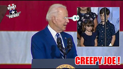 CREEPY JOE BIDEN FLIRTS WITH 9 YEAR OLD GIRL, SAYS SHE LOOKS 19 !