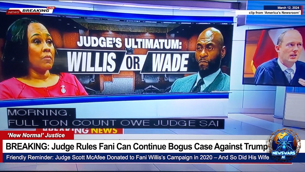 BREAKING: Judge Rules Fani Willis Can Continue Bogus Case Against President Trump