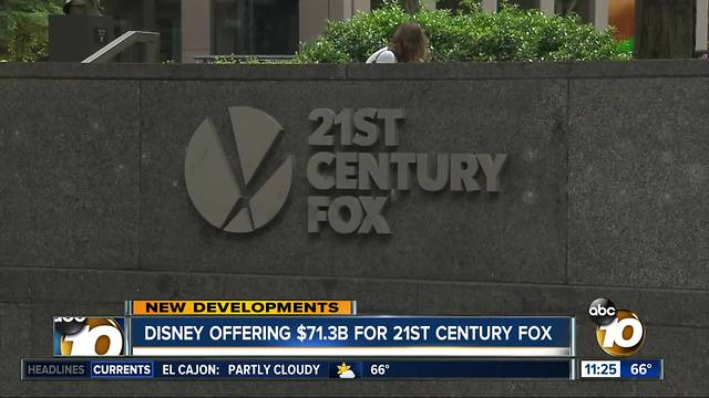 Disney offering $71.3B for 21st Century Fox