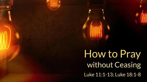 Colfax AoG Christmas Sermon Jan 08, 2023 - How to Pray without Ceasing