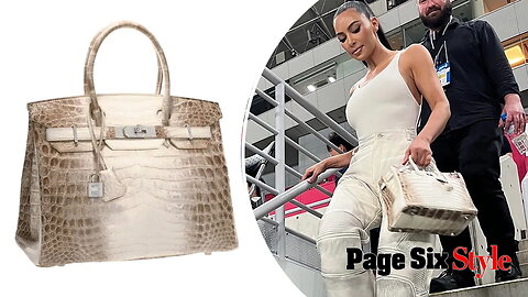 Kim Kardashian brings the 'world's most expensive handbag' to a soccer game