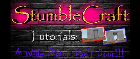 Bedrock 4 Wide Piston Vault Door Tutorial