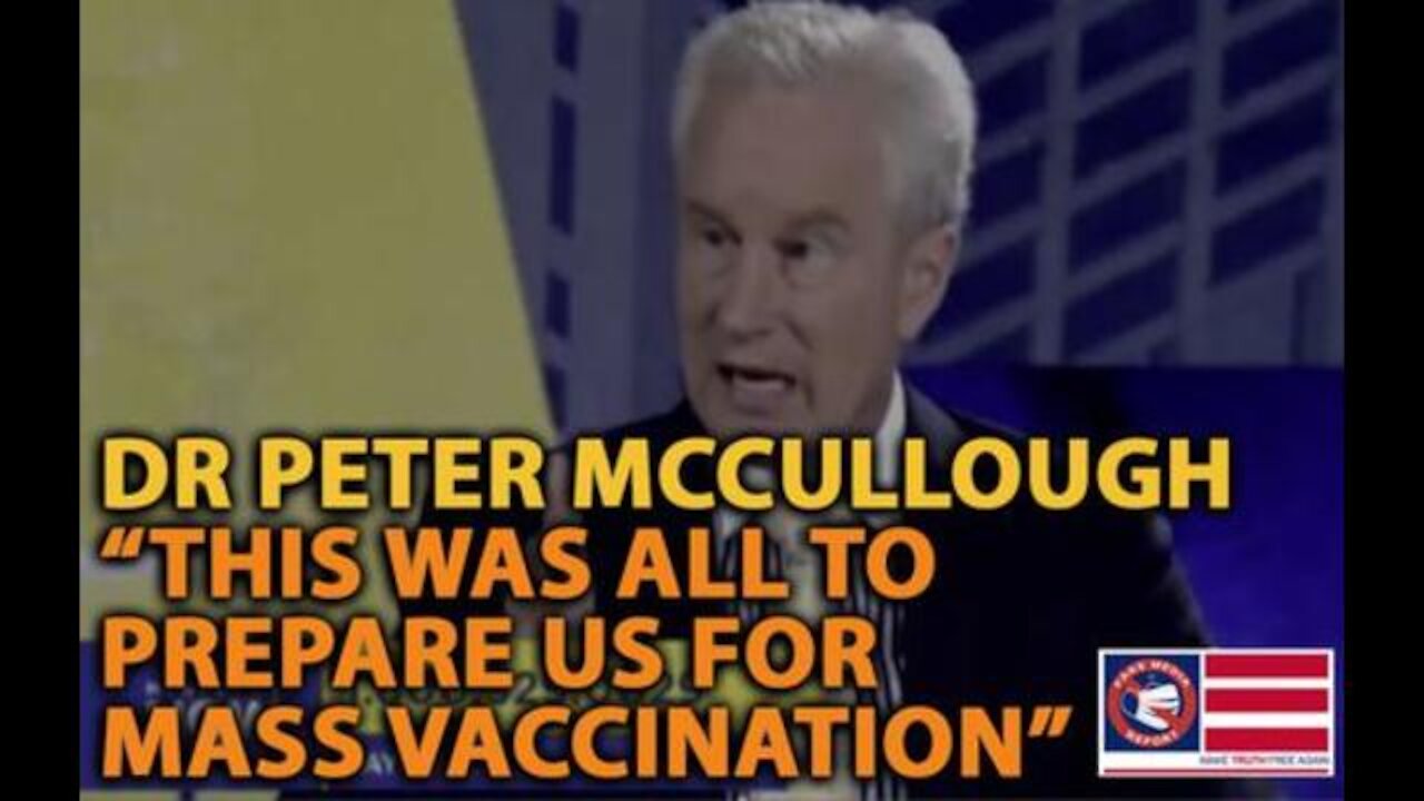 Dr. Peter McCoullagh: The Plan Was Always For Forced Mass Vaccinations