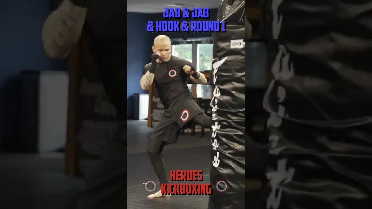 Heroes Training Center | Kickboxing & MMA "How To Double Up" Jab & Jab & Hook & Round 1 | #Shorts