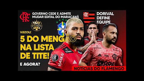 MARACANÃ: FLAMENGO VENCE QUEDA DE BRAÇO! CINCO NOMES EM SUPOSTA PRÉ-CONVOCAÇÃO! DORIVAL DEFINE TIME